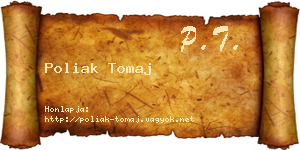 Poliak Tomaj névjegykártya